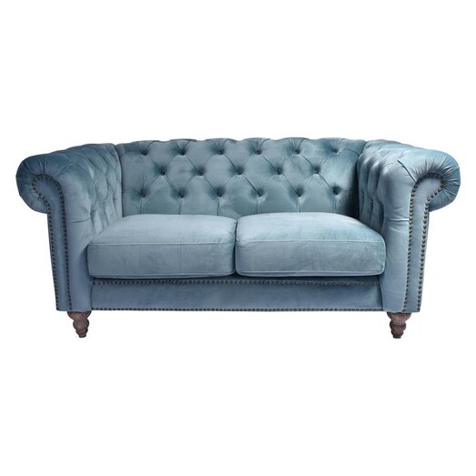 Picture of Uptown 2 Seater Velvet Chesterfield Sofa Blue Alliance Furniture