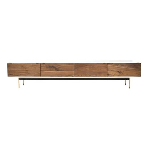Picture of Valencia 4 Door Entertainment Unit, White/Walnut Wood Natural/White Life Interiors Picture of Valencia 4 Door Entertainment Unit, White/Walnut Wood Natural/White Life Interiors
