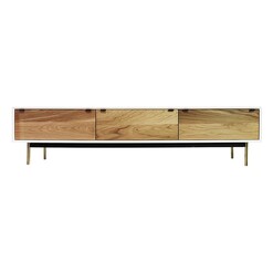 Picture of Valencia TV 3 Door Cabinet MDF Oak/White Life Interiors