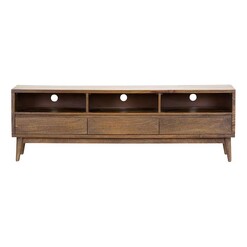 Picture of Varro Wood 3 Drawer Entertainment Unit Light Oak Dover Mason