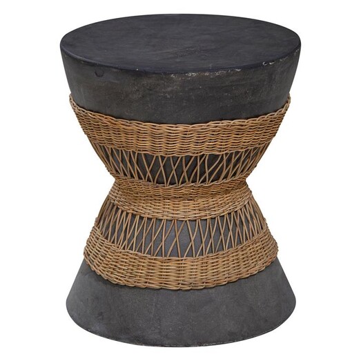 Picture of Vedure Rattan Stool, Grey Florabelle