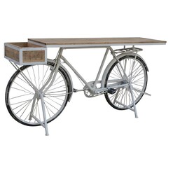 Picture of Velocipede Console Table Metal White/Brown Phil Bee Interiors