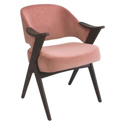 Picture of Vendela Armchair, Dark Brown Legs Fabric Blush D&D Design