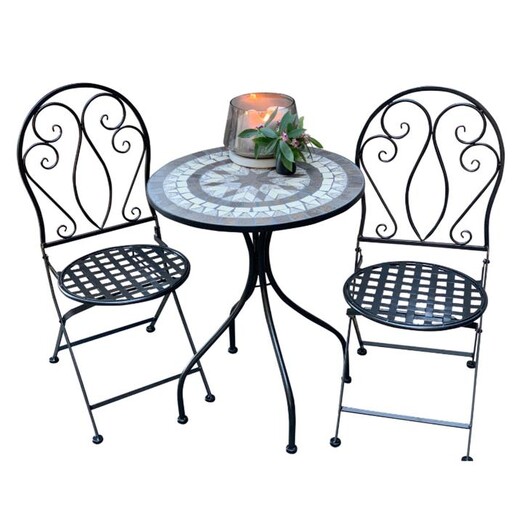 Picture of Venice 3-Piece Outdoor Dining Set Metal The Complete Garden