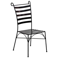 Picture of Venice Outdoor Iron Chair Metal Black Channel Enterprises