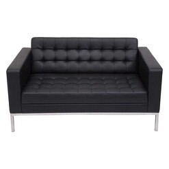 Picture of Venus 2 Seater Faux Leather Sofa Black Rapidline