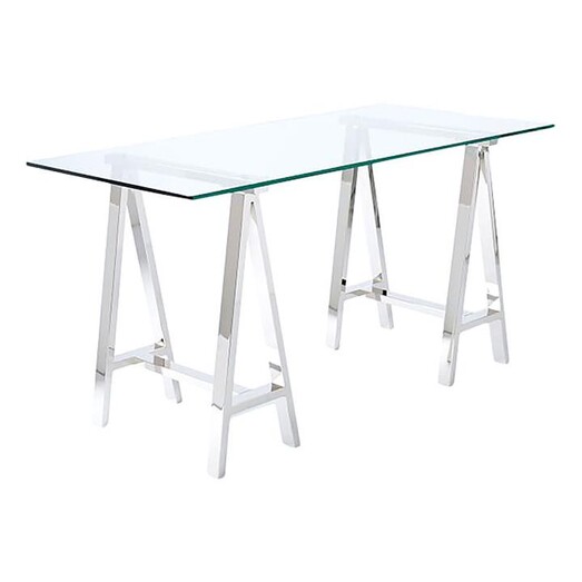 Picture of Venus Dining Table Glass Silver SkyBlue