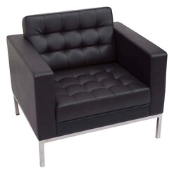 Picture of Venus Faux Leather Armchair Black Rapidline