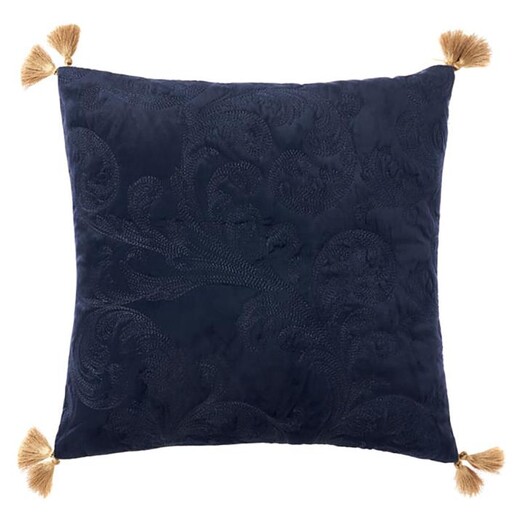 Picture of Verity Velvet Cushion in Navy Blue by Grace by Linen House Picture of Verity Velvet Cushion in Navy Blue by Grace by Linen House