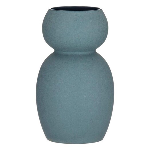 Picture of Veron Short Body Stoneware Vase in Blue by Amalfi