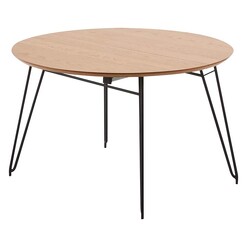 Picture of Vick Extendable Timber Dining Table, 120-200cm Wool Light Timber Vida & Co.
