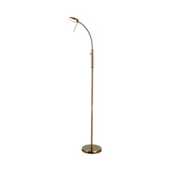 Picture of Vincenzo LED Modern Elegant Free Standing Reading Light Floor Lamp - Antique Brass