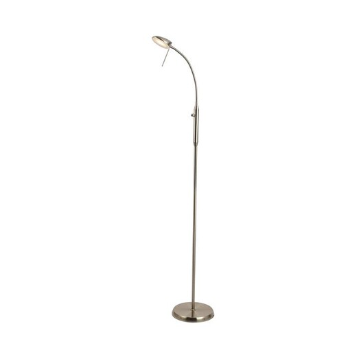 Picture of Vincenzo LED Modern Elegant Free Standing Reading Light Floor Lamp - Satin Chrome