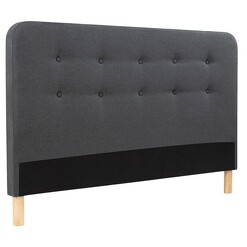 Picture of Vippen Cambric Upholstered Bed Head, Dark Grey Fabric Beaumont & Braddock
