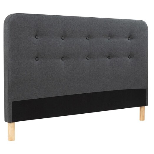 Picture of Vippen Cambric Upholstered Bed Head, Dark Grey Fabric Beaumont & Braddock
