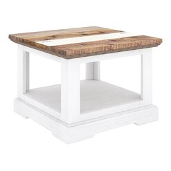 Picture of Vitalia Side Table Acacia White/Brown Dover Mason