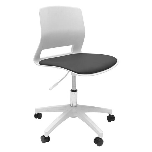 Picture of VIVA Faux Leather Padded Office Chair Plastic White/Black Rapidline