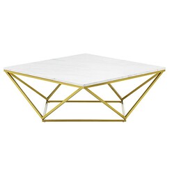 Picture of Vivianne Coffee Table Marble White/Gold Eastern Warehouse
