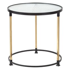 Picture of Vivid Glass Top Coffee Table Metal Black/Gold Amalfi