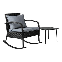 Picture of Volund Outdoor Rocking 2-Piece Set Wicker Black Frisse Outdoors