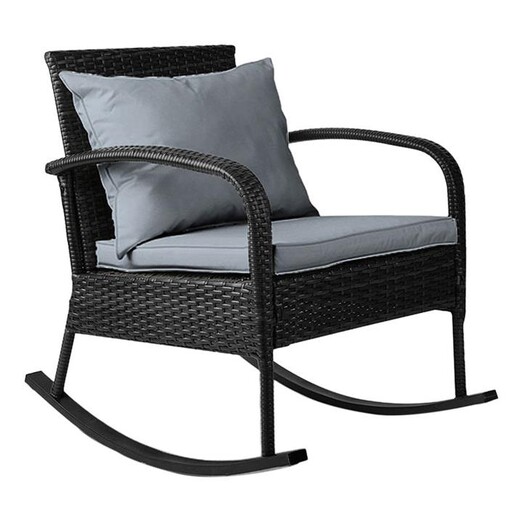Picture of Volund Outdoor Rocking Chair Wicker Black Frisse Outdoors