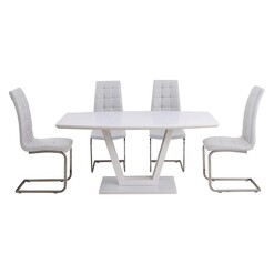 Picture of Vorah Dining Table MDF White Bay Road Designs