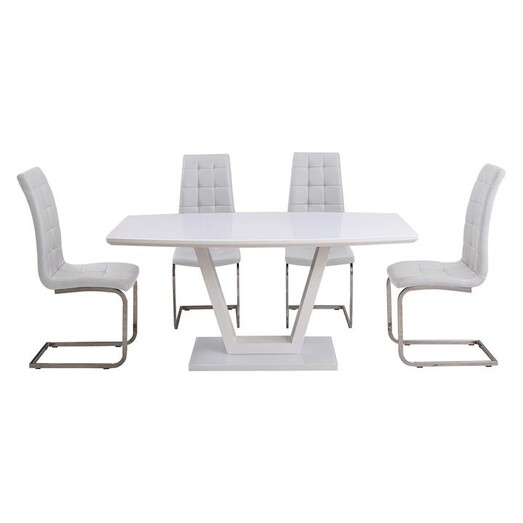 Picture of Vorah Dining Table MDF White Bay Road Designs