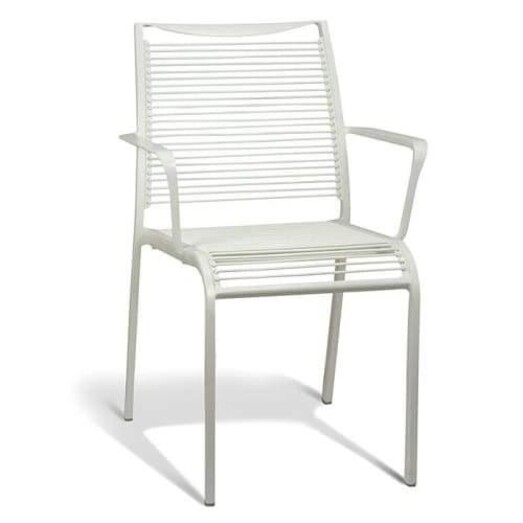 Picture of Wanika Outdoor Dining ArmChair - White Frame Picture of Wanika Outdoor Dining ArmChair - White Frame