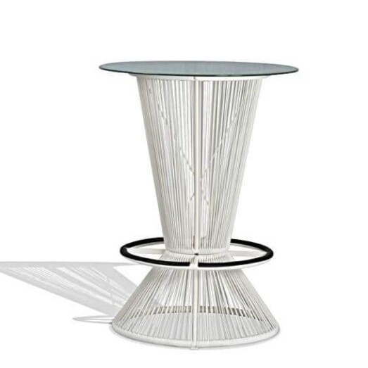 Picture of Wanika Outdoor Round Bar Table 75CM DIA - White Frame