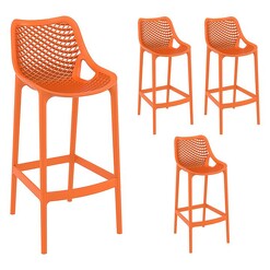 Picture of Wayna Outdoor Bar Stool (Set of 4) Plastic Assorted Nova Caeli