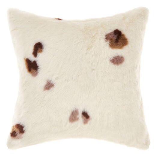 Picture of Weston Faux Fur Cushion in Off-White by Linen House