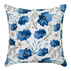 Picture of Wildflower Watercolour Cushion in Blue by j.elliot HOME