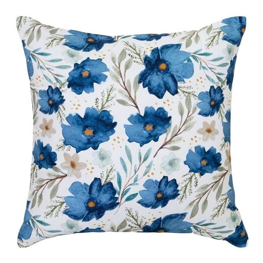 Picture of Wildflower Watercolour Cushion in Blue by j.elliot HOME Picture of Wildflower Watercolour Cushion in Blue by j.elliot HOME