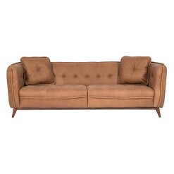 Picture of Williamsburg Leather 3 Seater Sofa in Brown by Abide Interiors