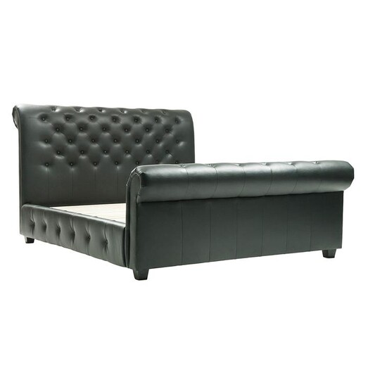 Picture of Windsor Faux Leather Queen Bed Black Indosoul Picture of Windsor Faux Leather Queen Bed Black Indosoul