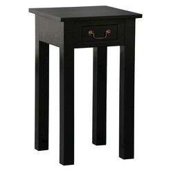 Picture of Winston 1 Drawer Timber Side Table Mahogany Black Kayu Estate