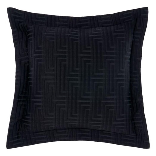 Picture of Winston Geometric Cushion in Black by Grace by Linen House Picture of Winston Geometric Cushion in Black by Grace by Linen House