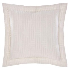 Picture of Winston Geometric Cushion in White by Grace by Linen House