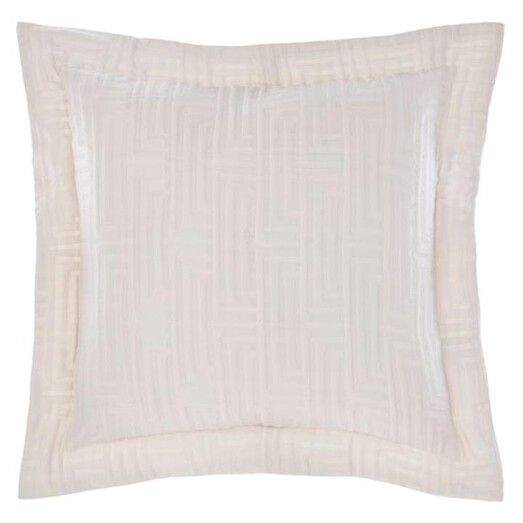 Picture of Winston Geometric Cushion in White by Grace by Linen House Picture of Winston Geometric Cushion in White by Grace by Linen House
