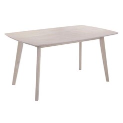 Picture of Wooden 4 Seater Dining Table White Washed E-living