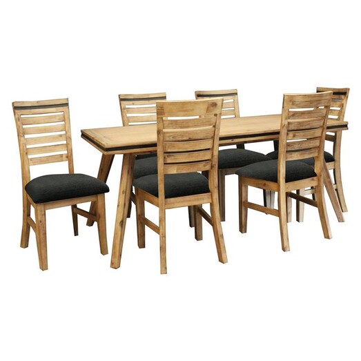 Picture of Worimi 7-Piece Dining Set in Black by Rothbury Home Picture of Worimi 7-Piece Dining Set in Black by Rothbury Home