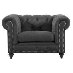 Picture of Wyatt Armchair Fabric Dark Grey Dover Mason