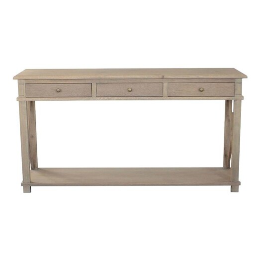 Picture of X-Brace 3-Drawer Console Table Wood Assorted Jac Home Living