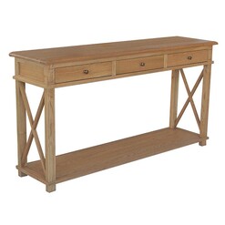 Picture of X-Brace Console Table Size Large in Oak by Jac Home Living