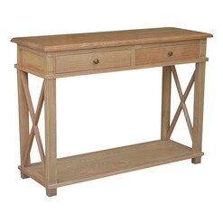 Picture of X-Brace Console Table Size Small in Oak by Jac Home Living
