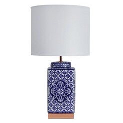 Picture of Xian Table Lamp in Blue by Oriel Lighting