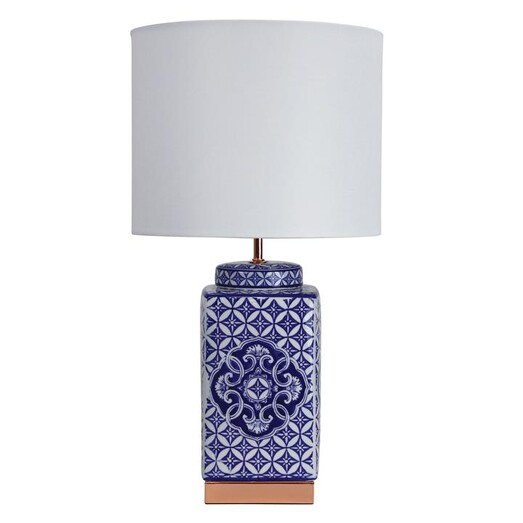 Picture of Xian Table Lamp in Blue by Oriel Lighting