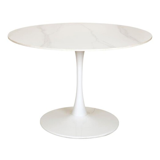 Picture of Yara Ceramic Round Dining Table in White by Bay Road Designs Picture of Yara Ceramic Round Dining Table in White by Bay Road Designs
