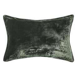 Picture of Yasmeen Velvet Breakfast Cushion in Green by Linen House