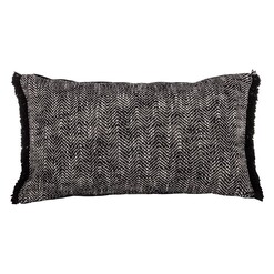 Picture of Yield Cotton Breakfast Cushion in Black by Amalfi